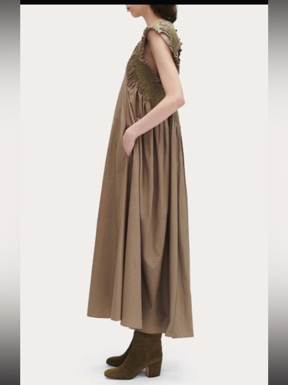 Elegant Brown Women's Dress - Picture 10 of 12